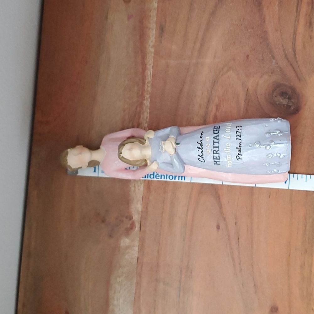 Wooden children statue 7 inches in height